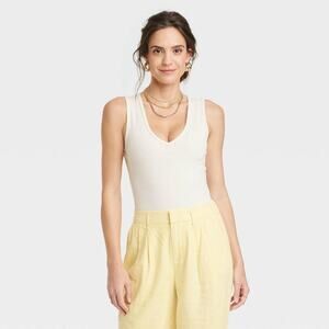 Women's Tank Bodysuit - a New Day White